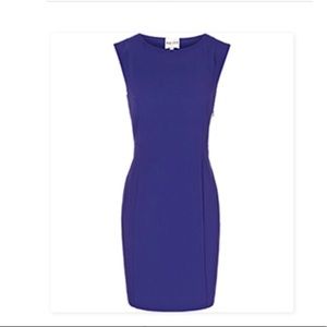 REISS |CALLA electric blue panel front shift dress